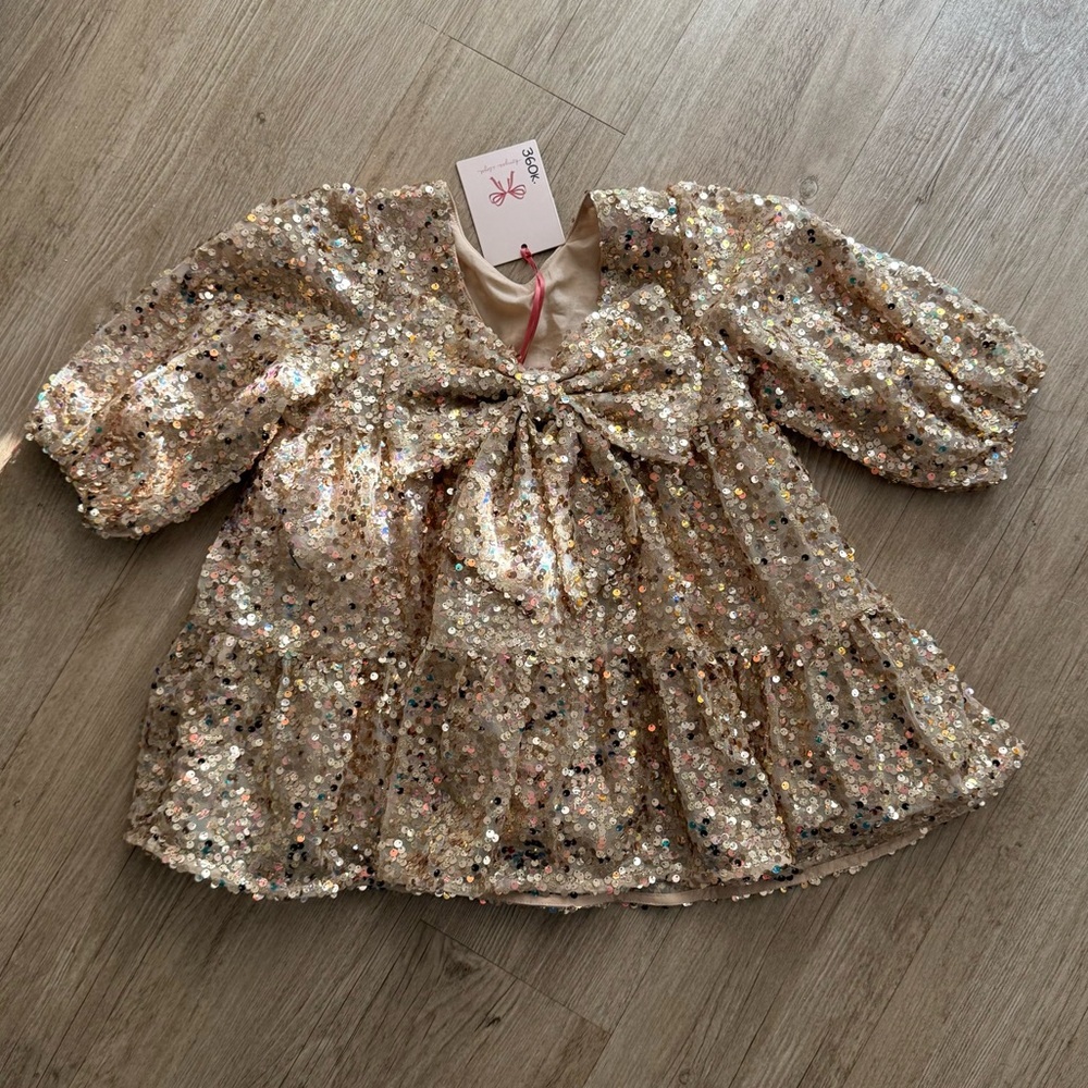 Konges Slojd Sequin Bow Dress 2Yr - Picture 6 of 6